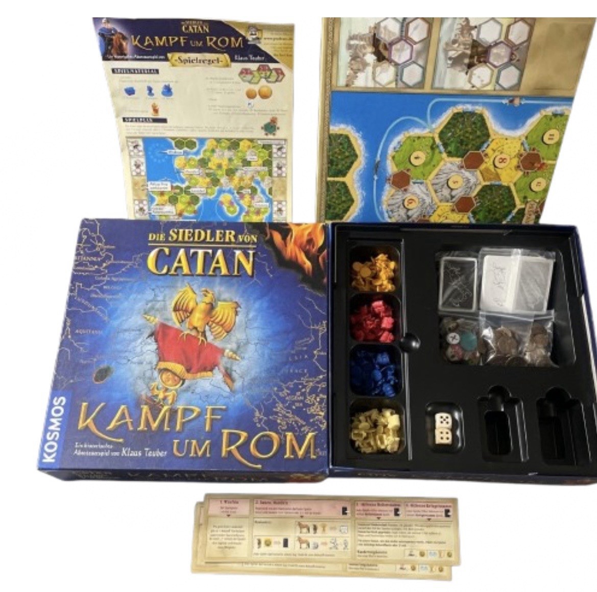 Catan Histories Struggle For Rome Board Game Mayfair Games 100% Complete