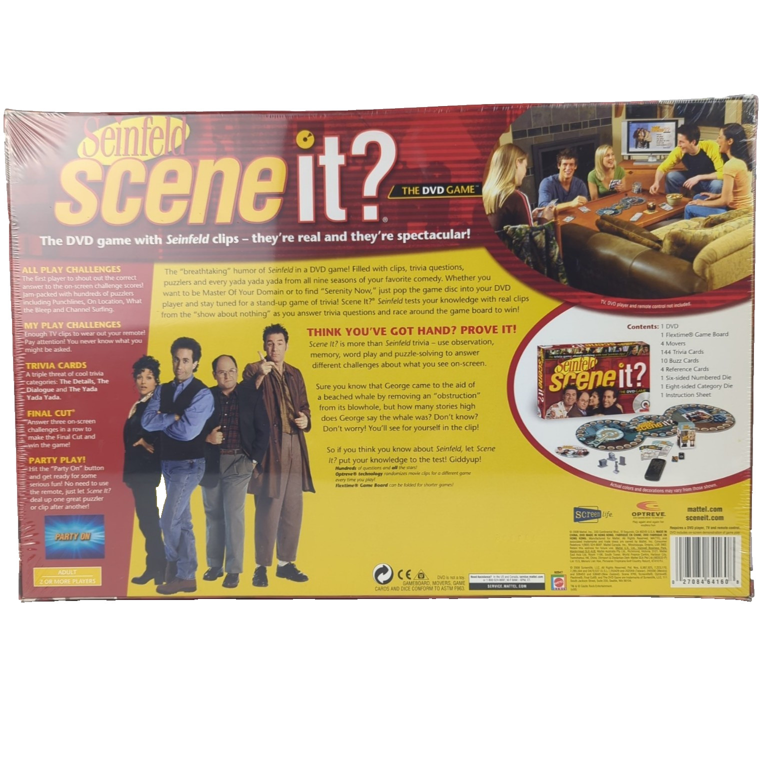 MATTEL SCREENLIFE Seinfeld TV Scene It DVD Board Game 2008 Trivia Set NEW Sealed