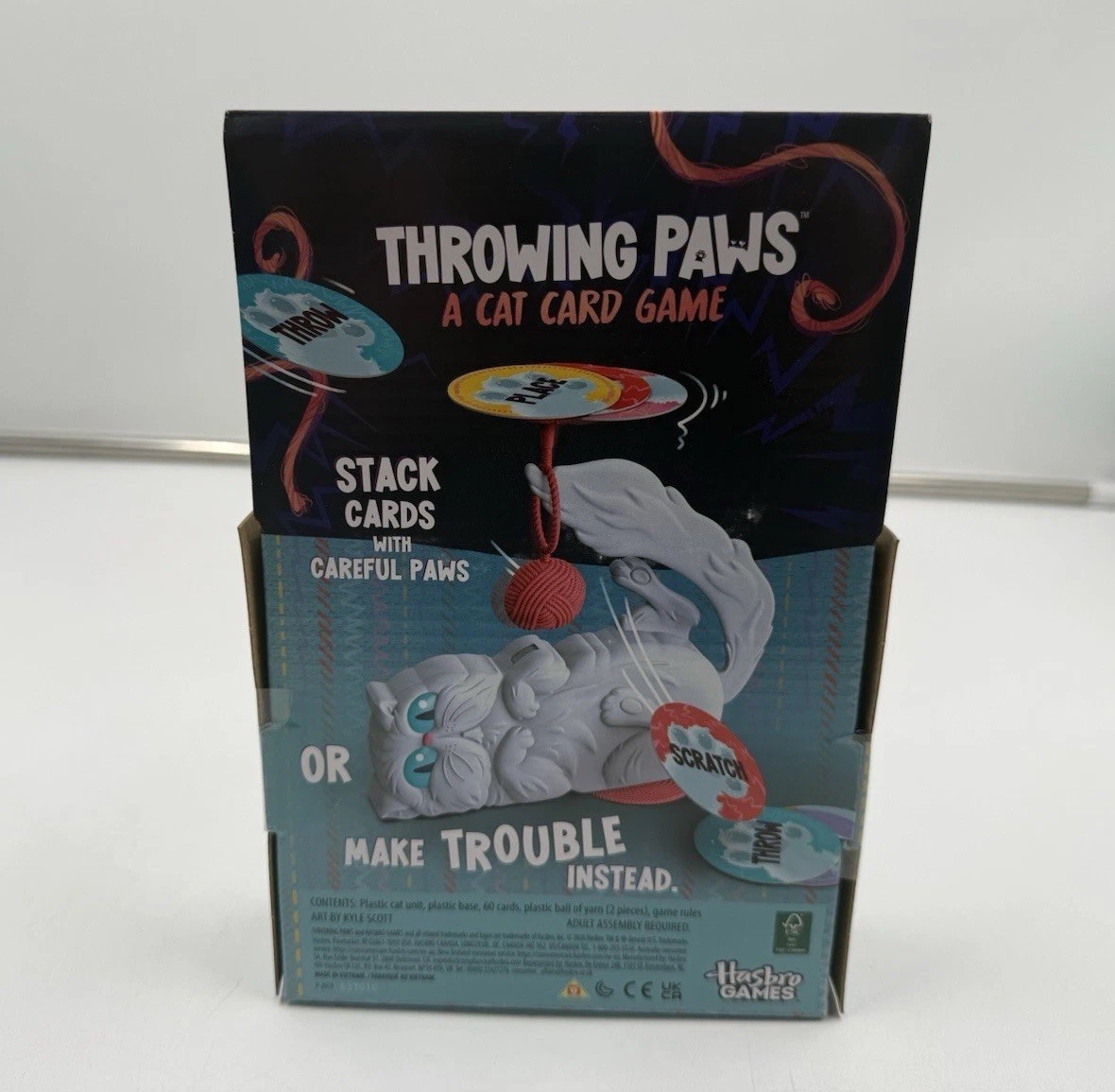Hasbro Gaming Throwing Paws: A Cat Card Game Fun Skill and Action Card Games f