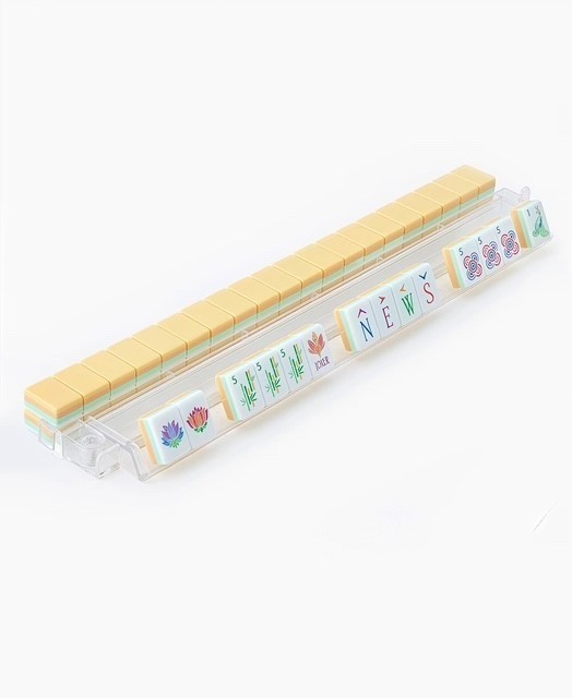 NEW! Vibrant Layered Mahjong Tiles – Full American Set 160Tiles -Yellow Lion