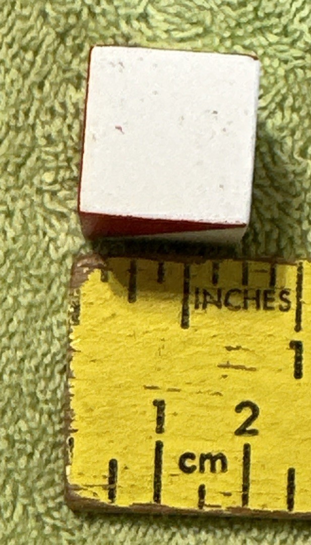 Q bitz 1 Red Wooden Cube 2009 Replacement Pieces Parts