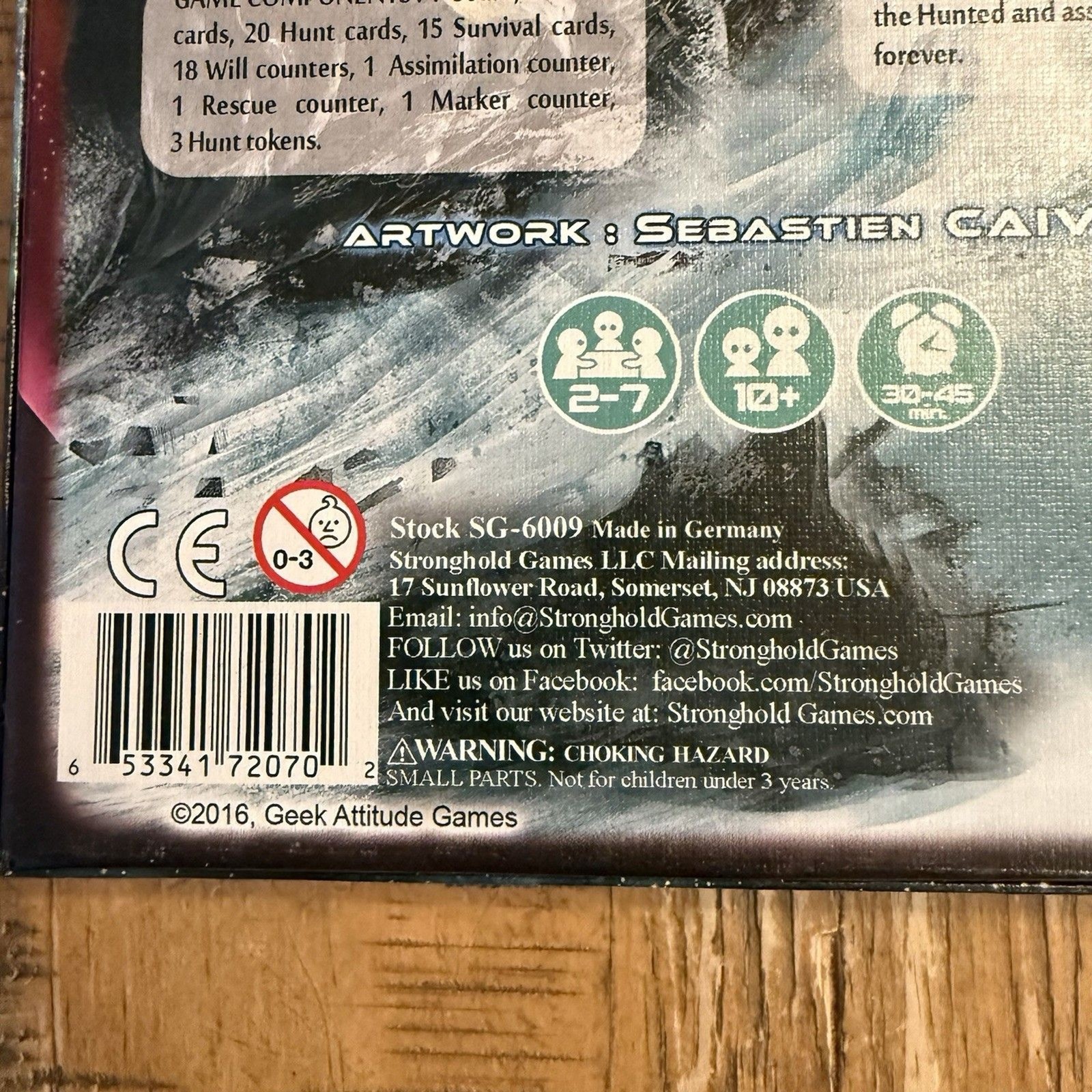 Not Alone by Ghislain Masson Geek Attitude Stronghold Games Complete A+ 2016