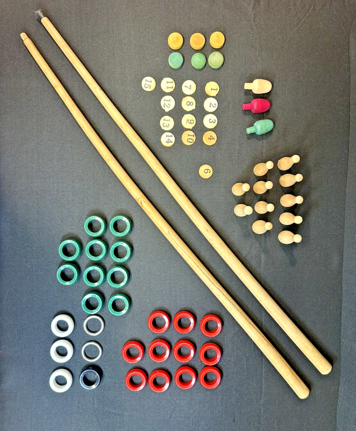 Vintage 1960s Carrom Double Sided Board PLUS Game Pieces and Box! Game no. 106