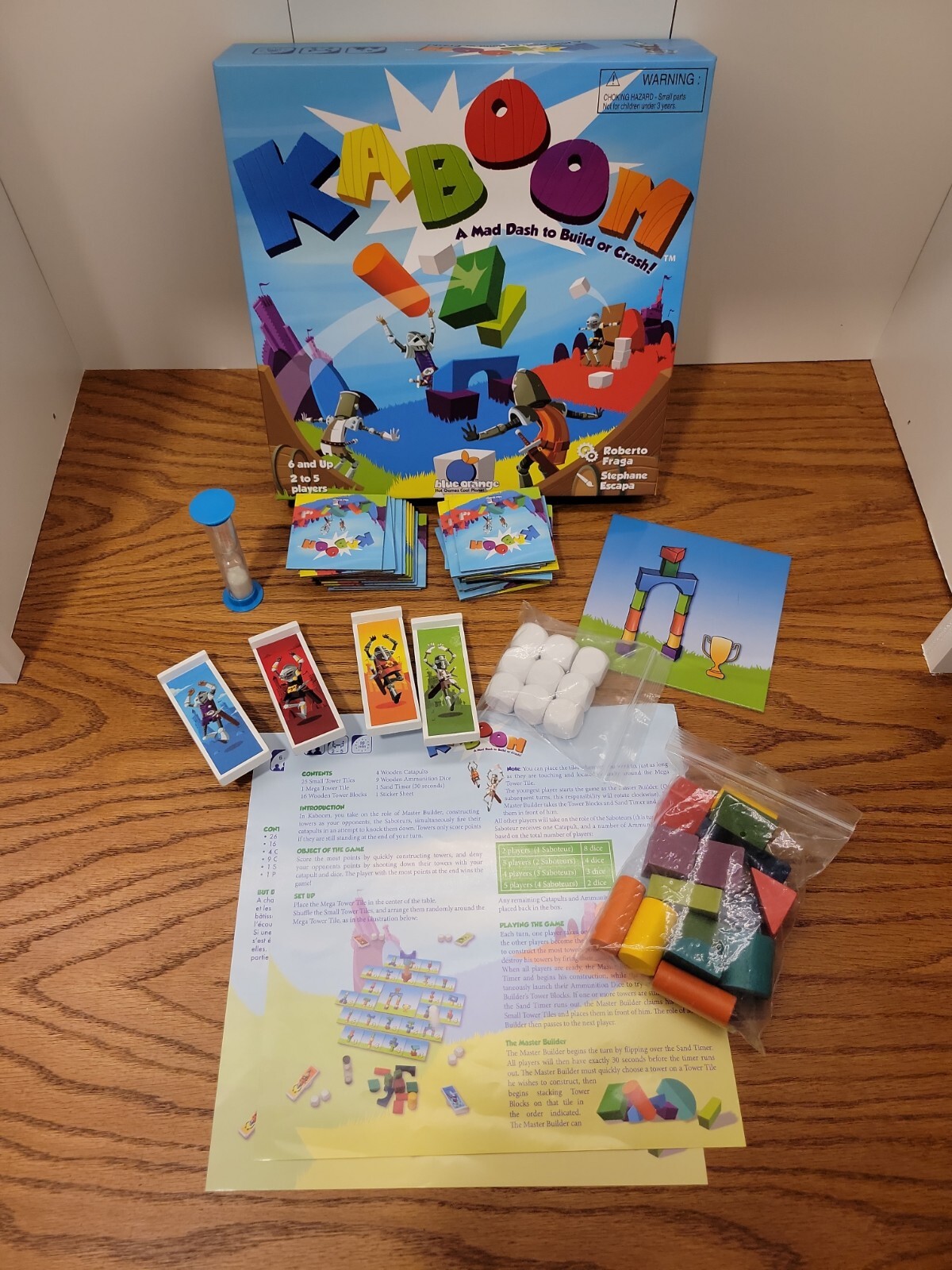Kaboom – A Mad Dash to Build or Crash Board Game – Missing 1 Piece See Desc