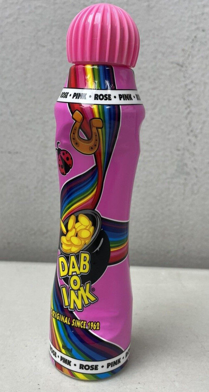 Dab-O-Ink 3 Ounce Bingo Markers Set of 3 Daubers 1 Each Purple, Green & Pink