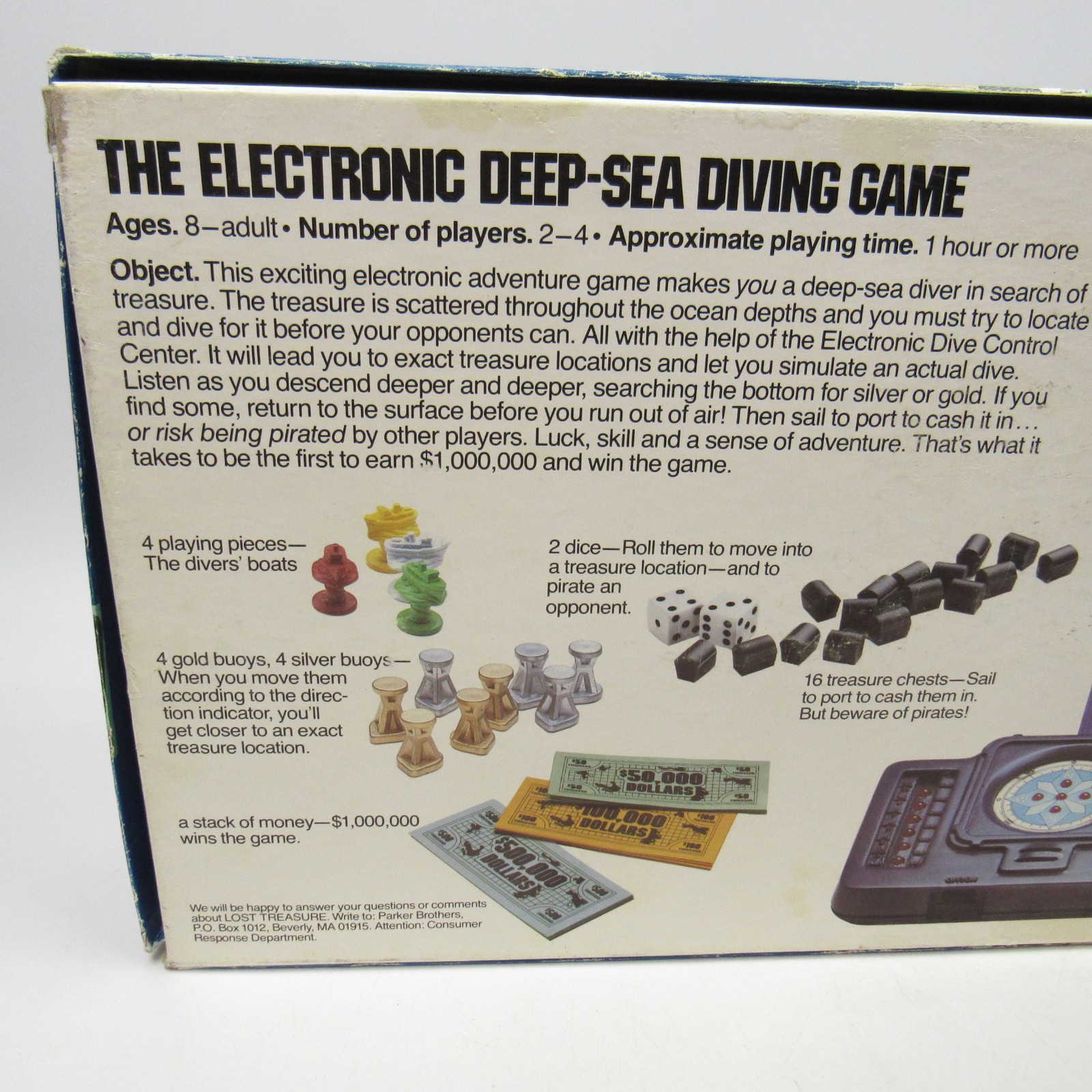 Lost Treasure Deep Sea Diving Board Game Complete 1982 Parker Brothers