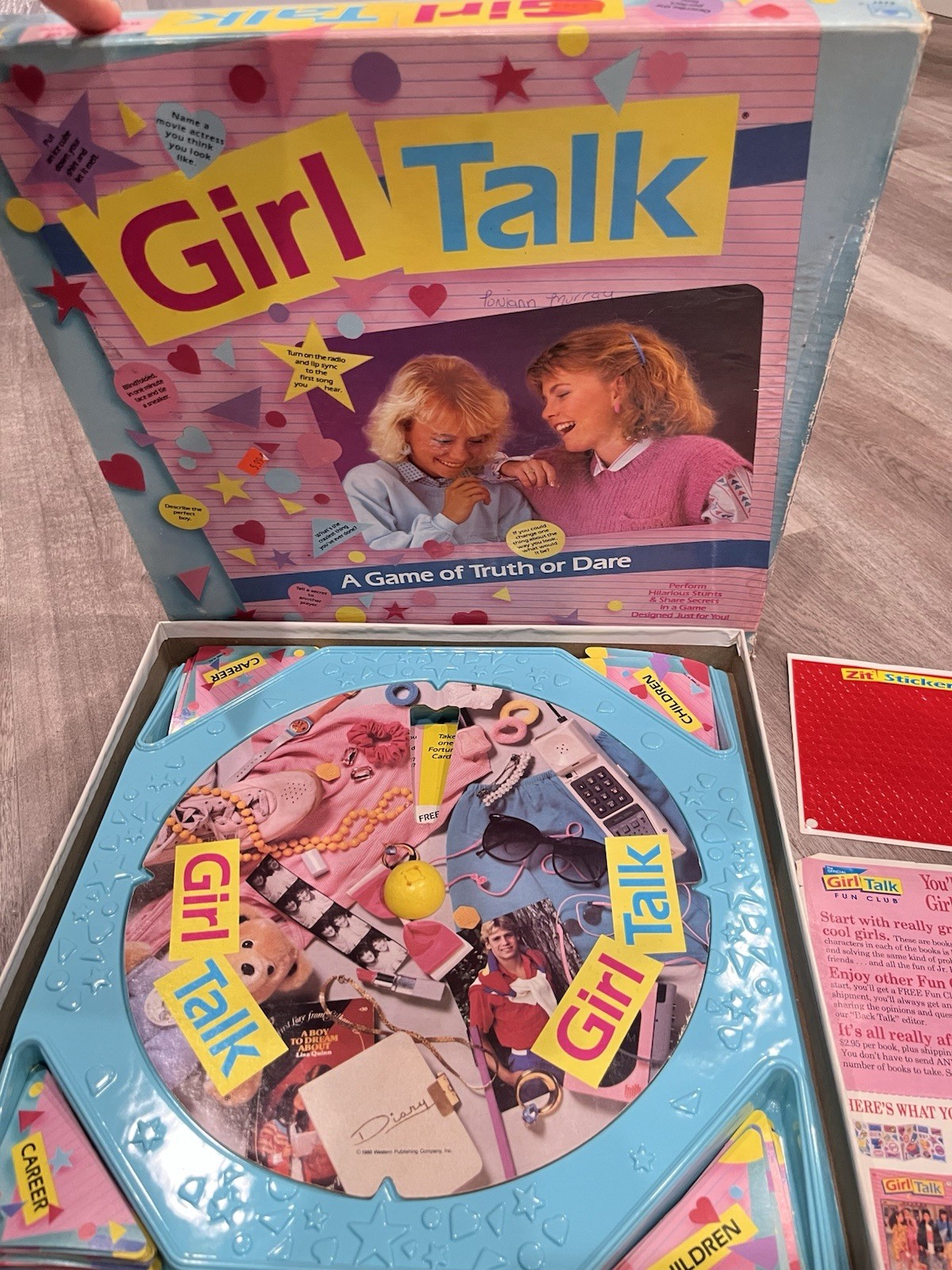 Vintage 1988 Girl Talk Board Game Golden