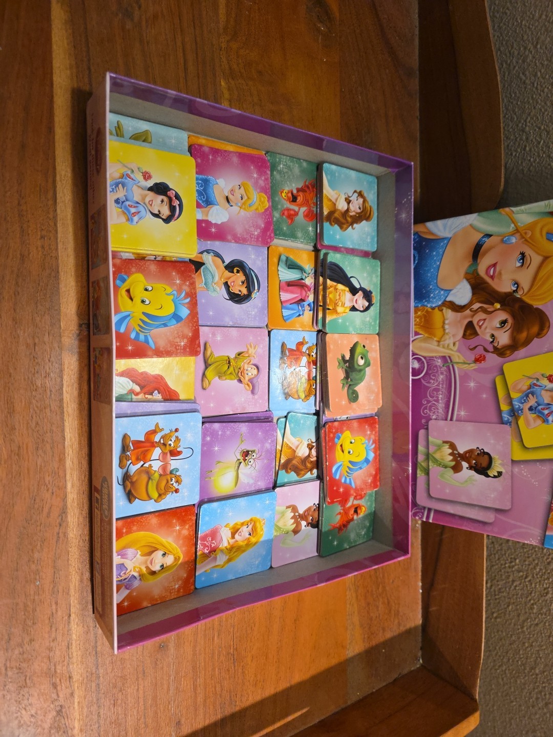 Disney Princess Matching Game Picture Tiles Memory Wonder Forge 100% Complete