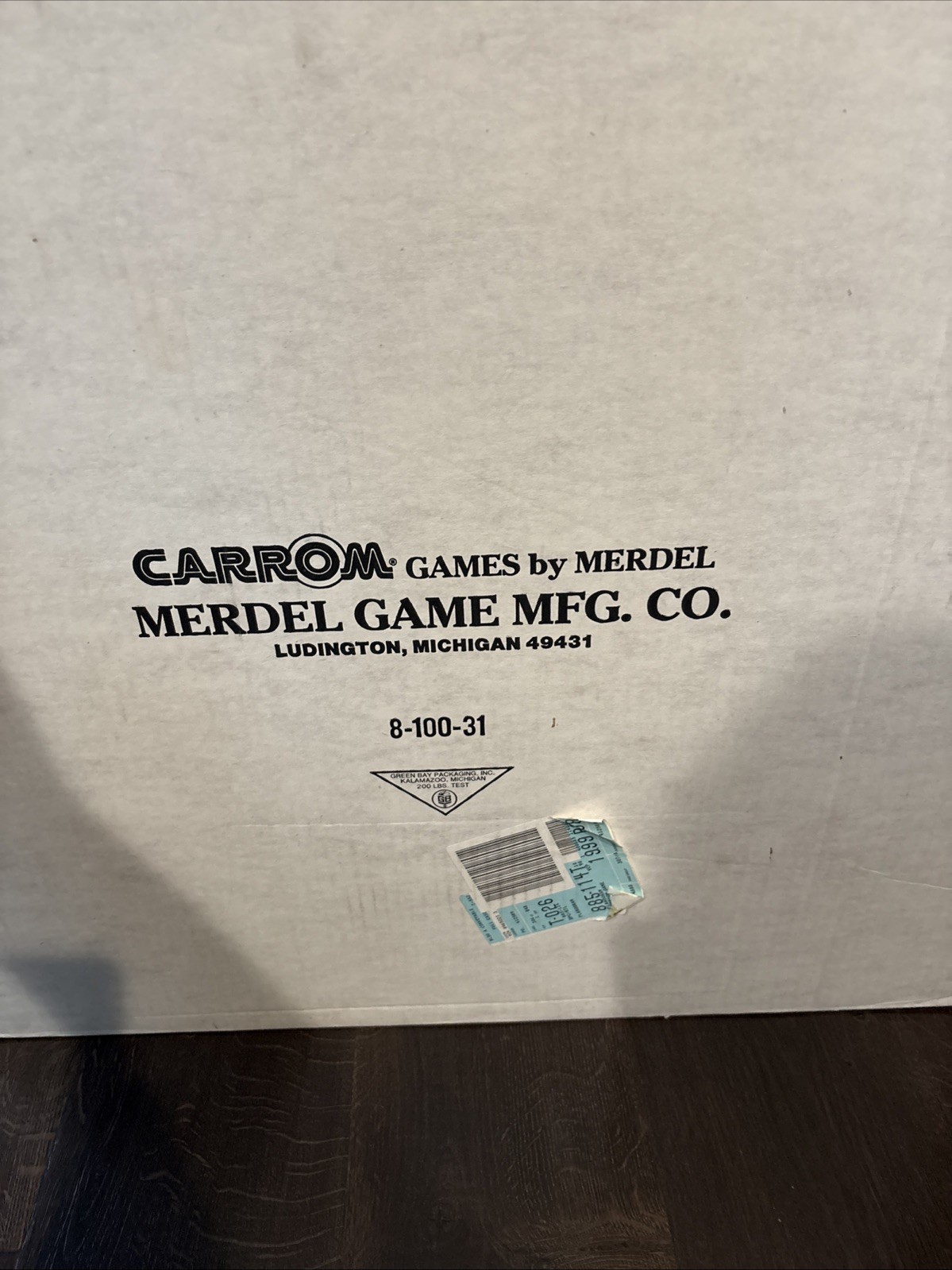 Vintage Carrom Wooden Game Board Table Model 100 Complete NEW Factory Sealed