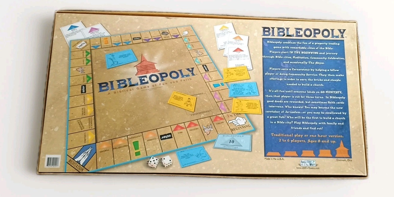 Late For The Sky Bibleopoly Board Game Complete Biblical Game of Fun and Faith