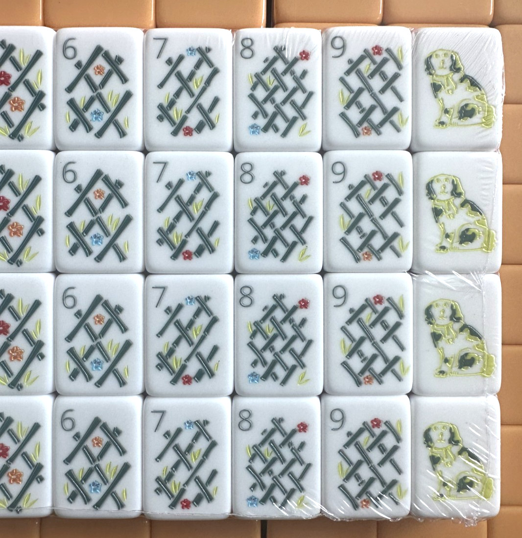 PRINTING ERROR – SUNSET ORANGE 4 Layer Acrylic Mahjong Tile Set READ DESCRIPTION