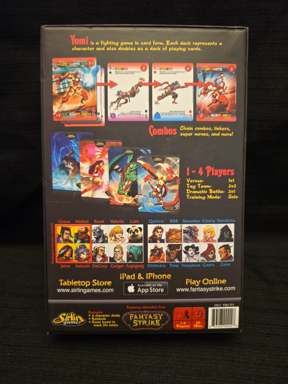 Yomi: Round 1 One – Fighting Card Game Sirlin Games Box set. Complete!