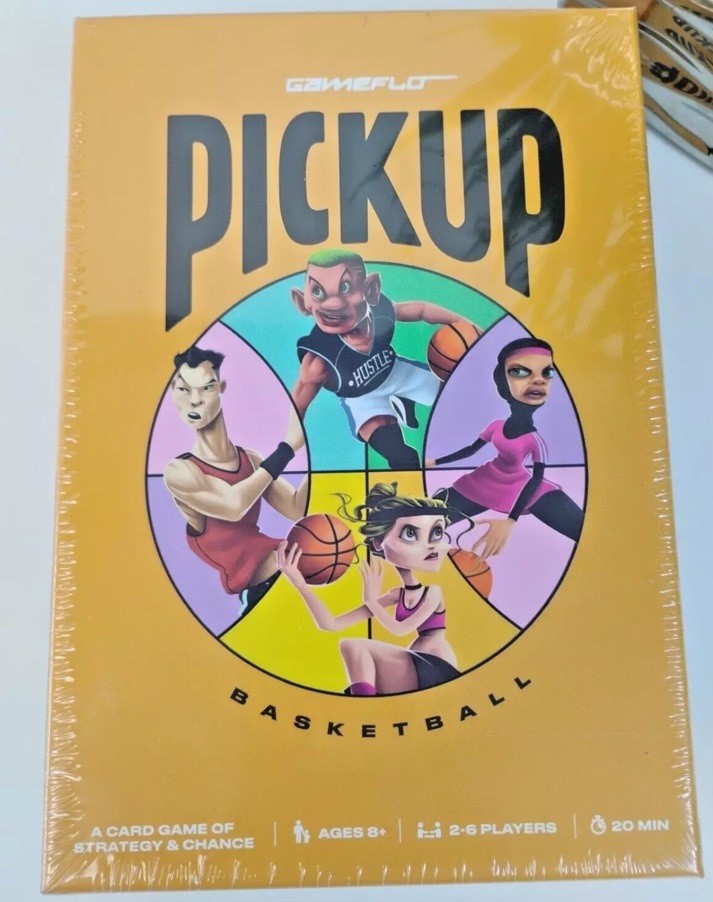 GAMEFLO PICKUP BASKETBALL CARD GAME. NEW/SEALED 2-6 PLAYERS AGES 8+ STRATEGY