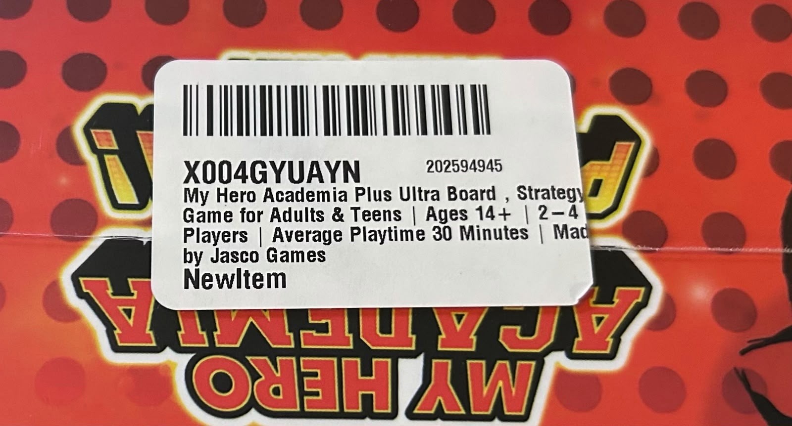 My Hero Academia Plus Ultra! Dice Anime Board Game 2-4 Players 12+