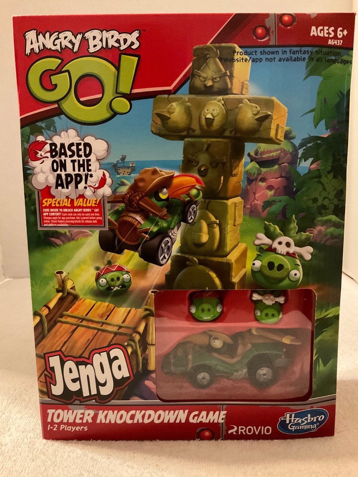 Angry Birds GO! Jenga Tower Knockdown Game Hasbro Gaming
