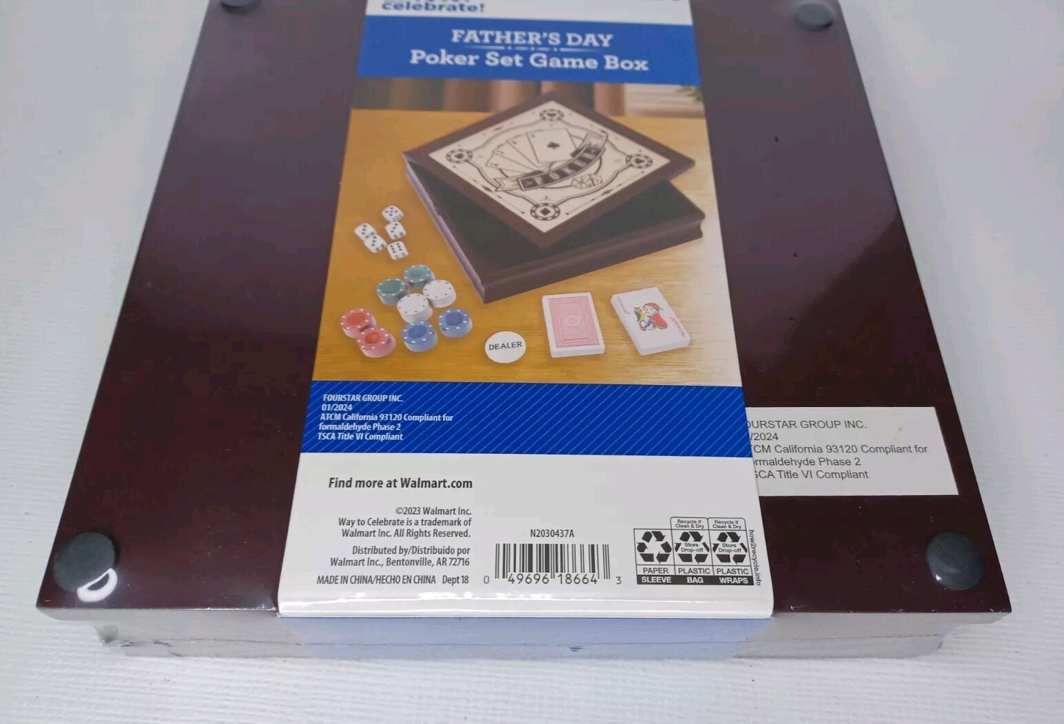 Poker Chips Cards Dice Set Game Box New Father’s Day Gift Idea