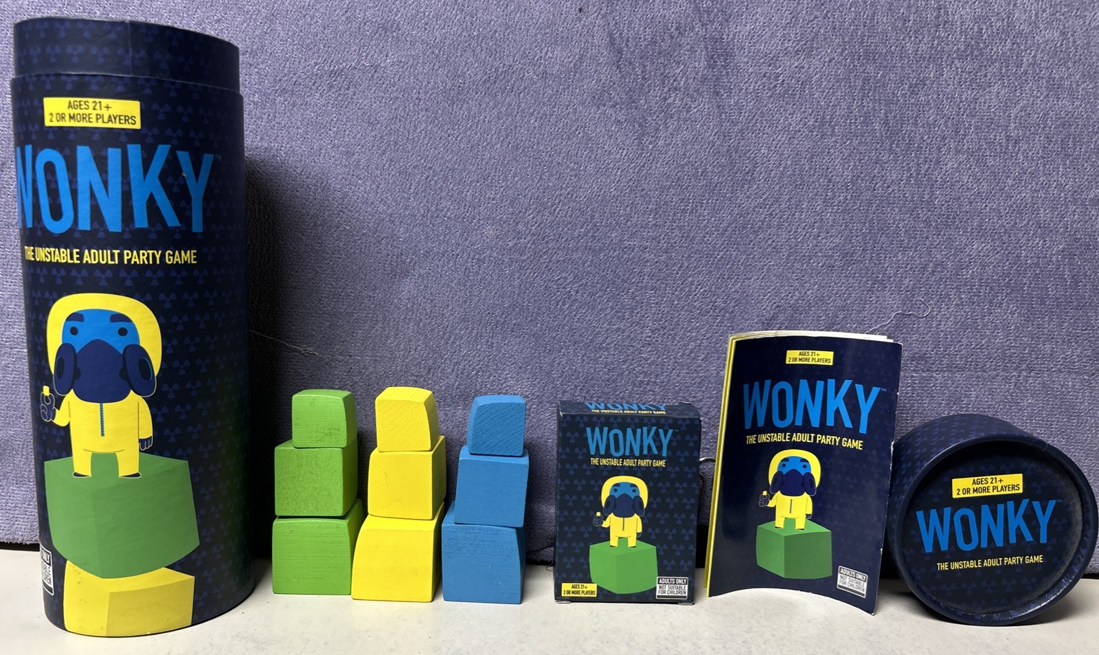 WONKY – USAOpoly Boardgame – The Unstable Adult Party Game Box Excellent!
