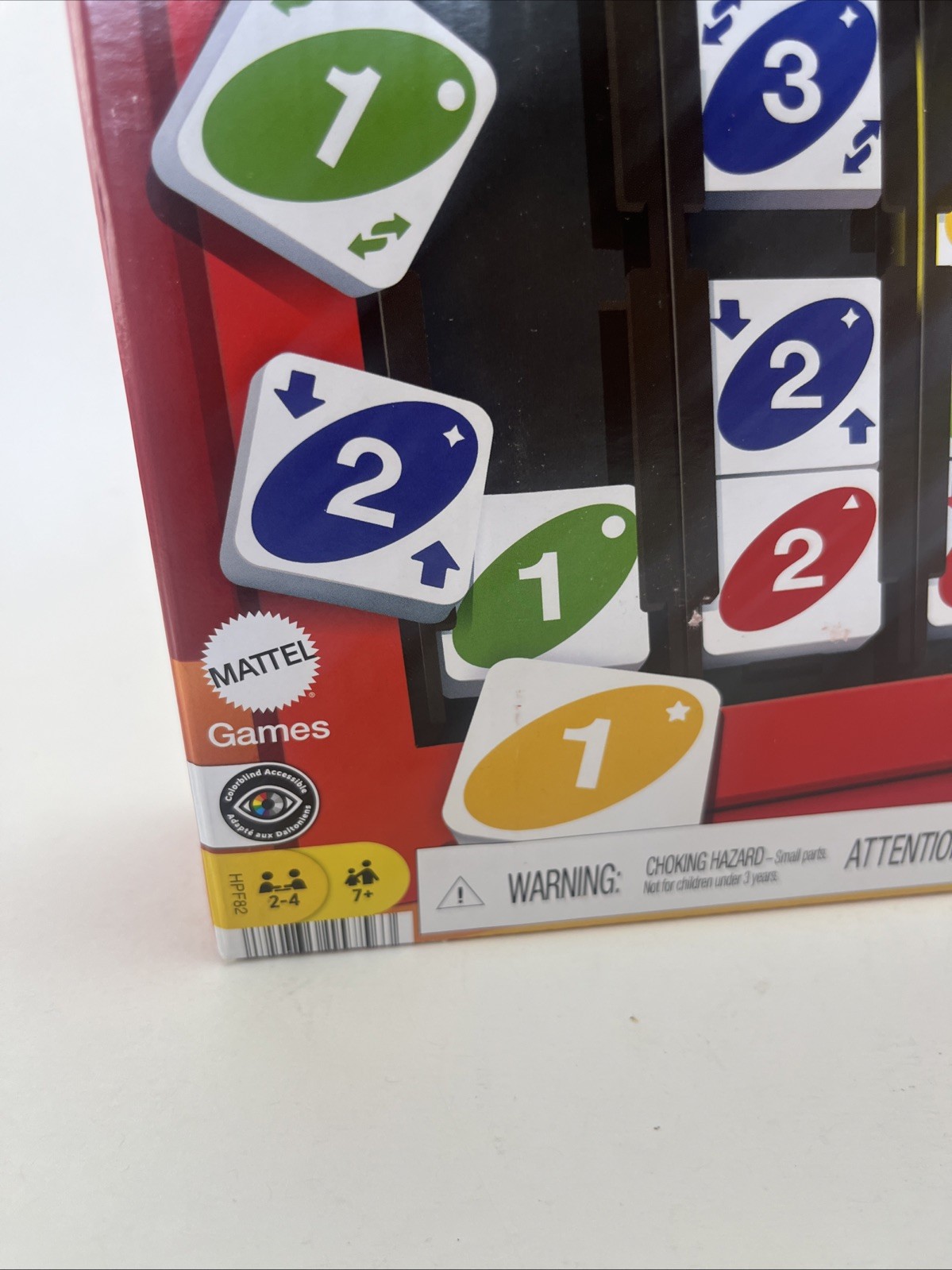 UNO Quatro Game with Colored Tiles & Plastic Game Grid New Open Box