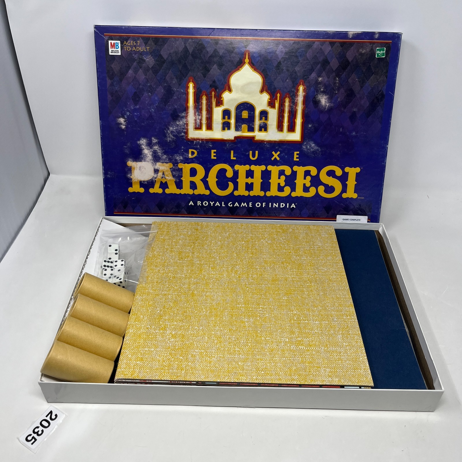 Deluxe Parcheesi 1999 Board Game by Milton Bradley Royal India COMPLETE