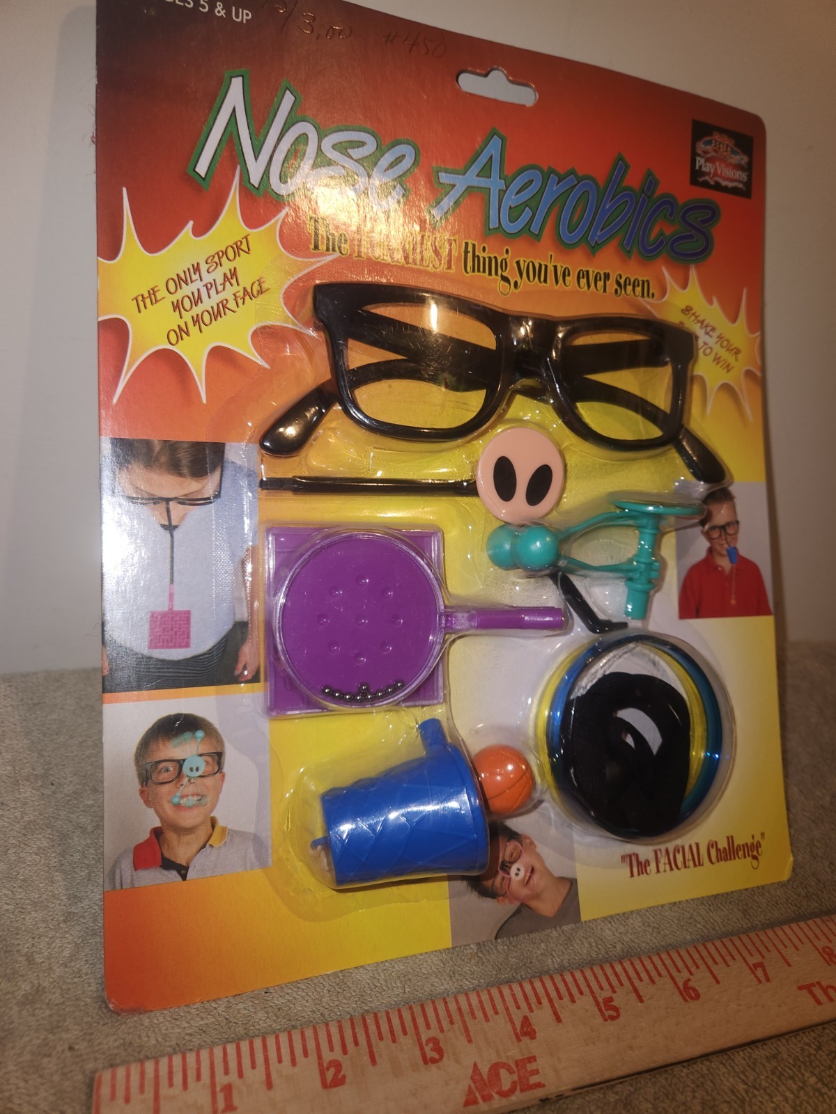 Nose Aerobics Balance Challenge Toy Game Glasses Play Visions Facial Challenge