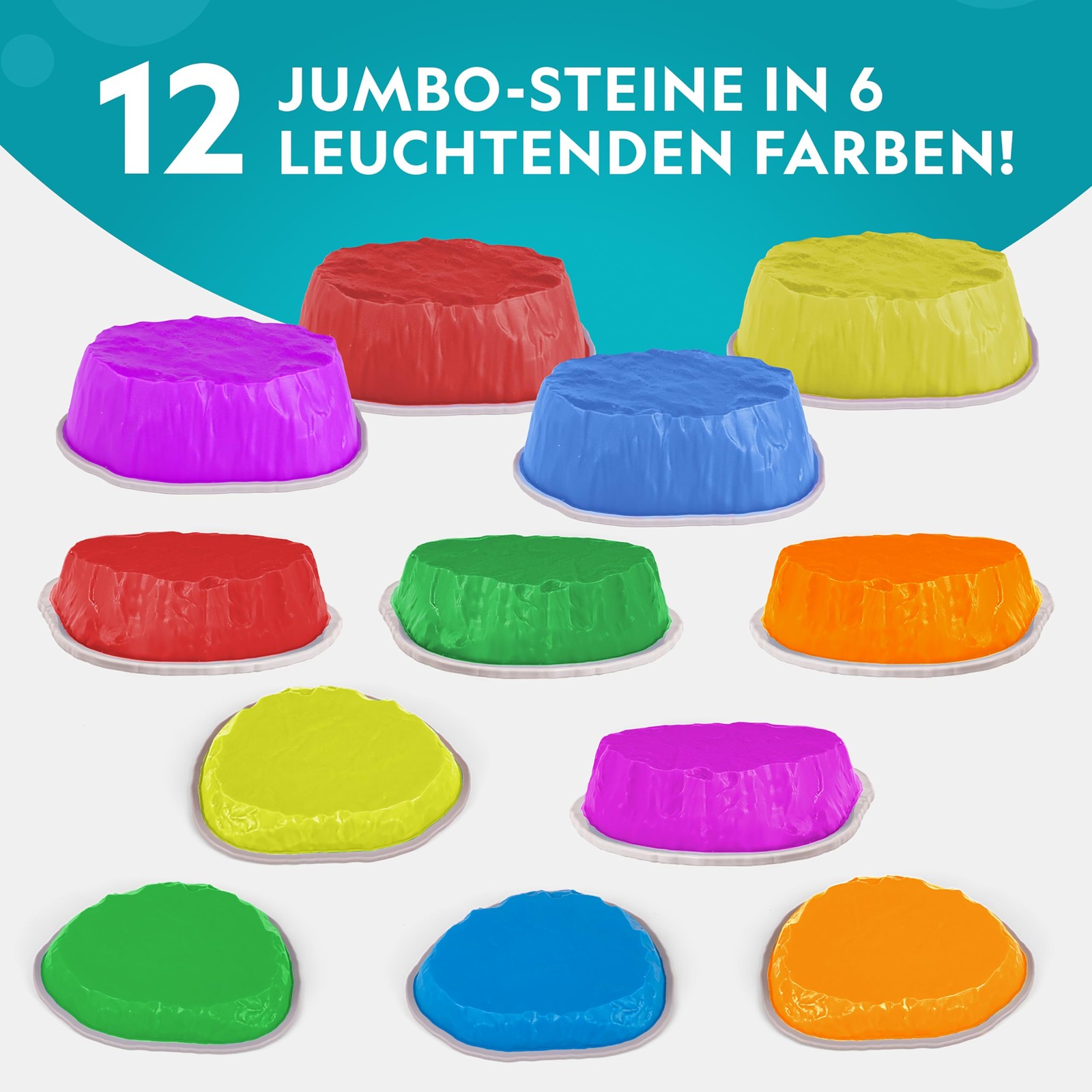 National Geographic Kids Jumbo Balance Stones – 12 Non-Slip Balancing Stones…