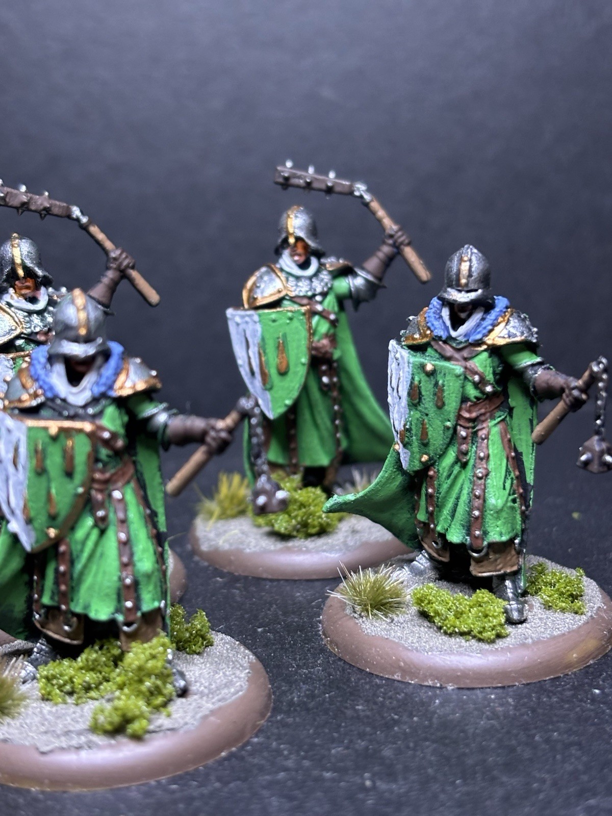28mm /32mm Emerald Soldiers miniatures Lot — Painted And Based —pathfinder D&D