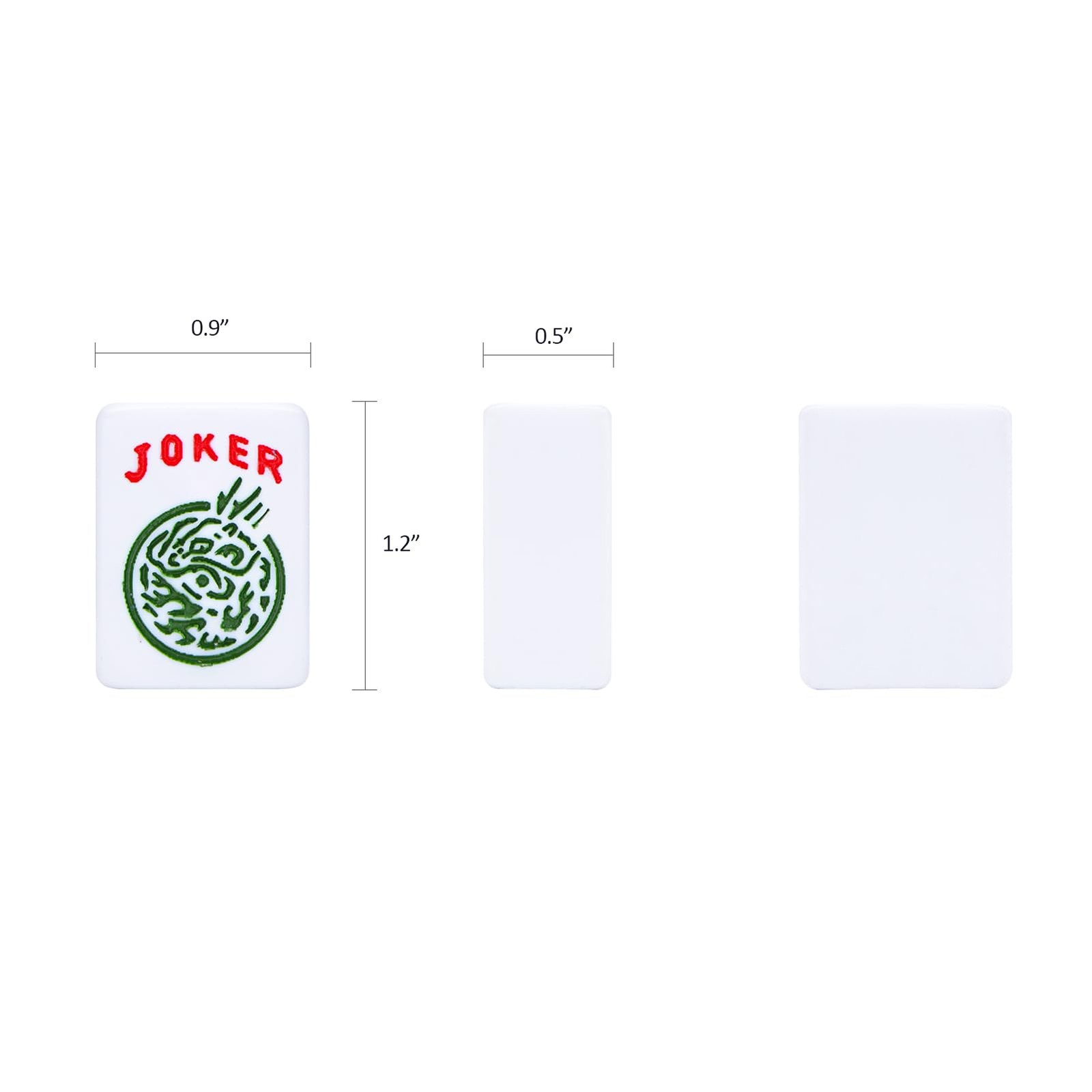 ZGME American Mahjong Set,166 White Tiles with Blue Bag and 1 inch, Deep