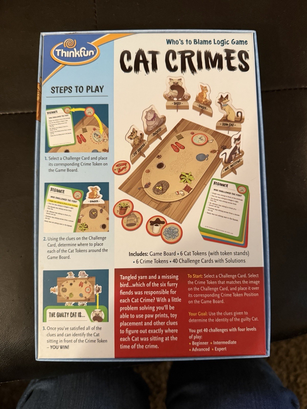 ThinkFun Cat Crimes Logic Game Complete Set, Single Player, Ages 8+, 40 Challen…