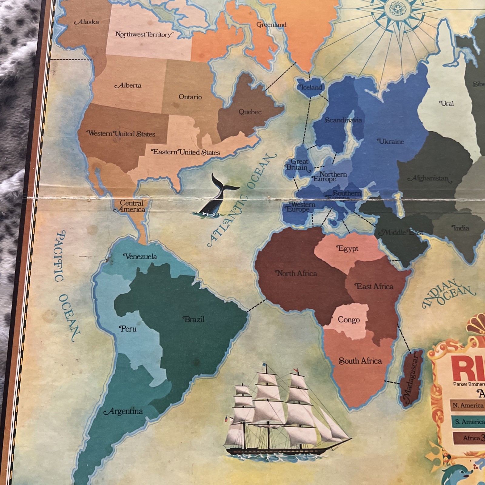 Vtg 1975 Risk Parker Brothers World Conquest Game Complete 10 to Adult