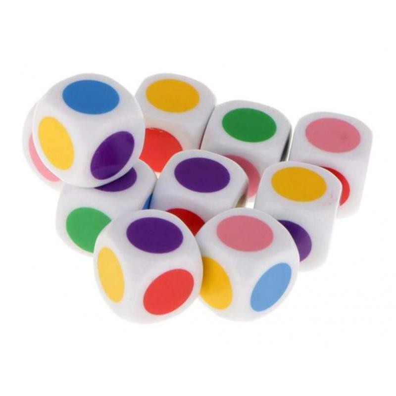 10Pcs Square 16mm 6 Sided D6 Round Corner for D&D