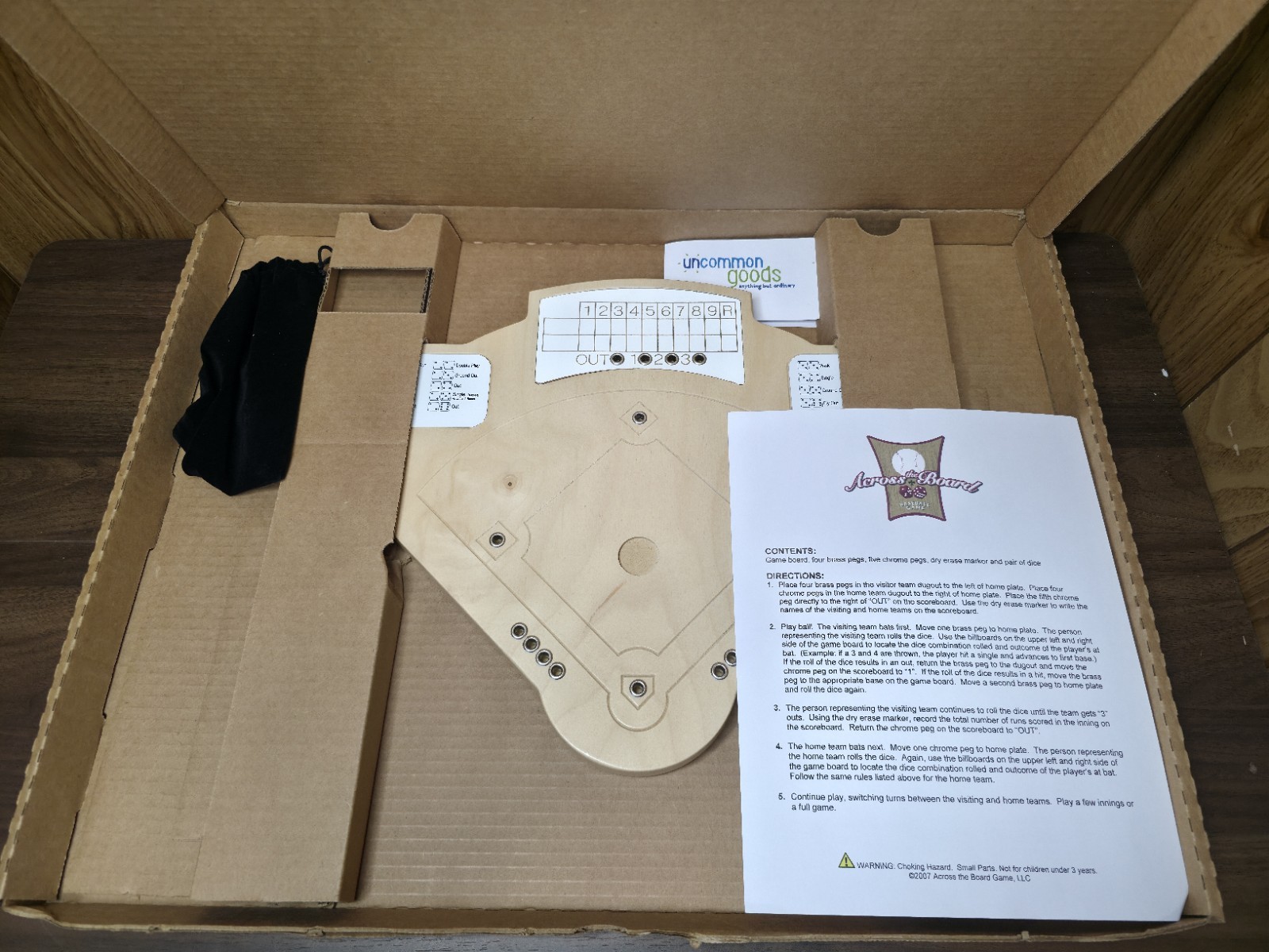 Classic ACROSS THE BOARD Handcrafted Unique Entertainment Baseball Game BrandNew