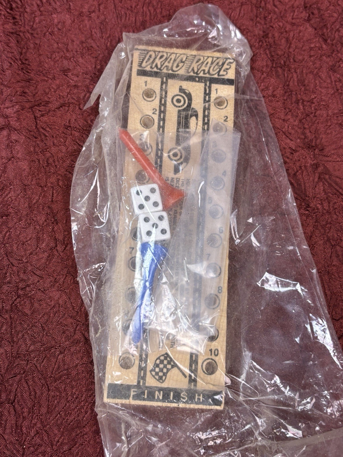 Vintage Wooden Peg Game- Drag Race!