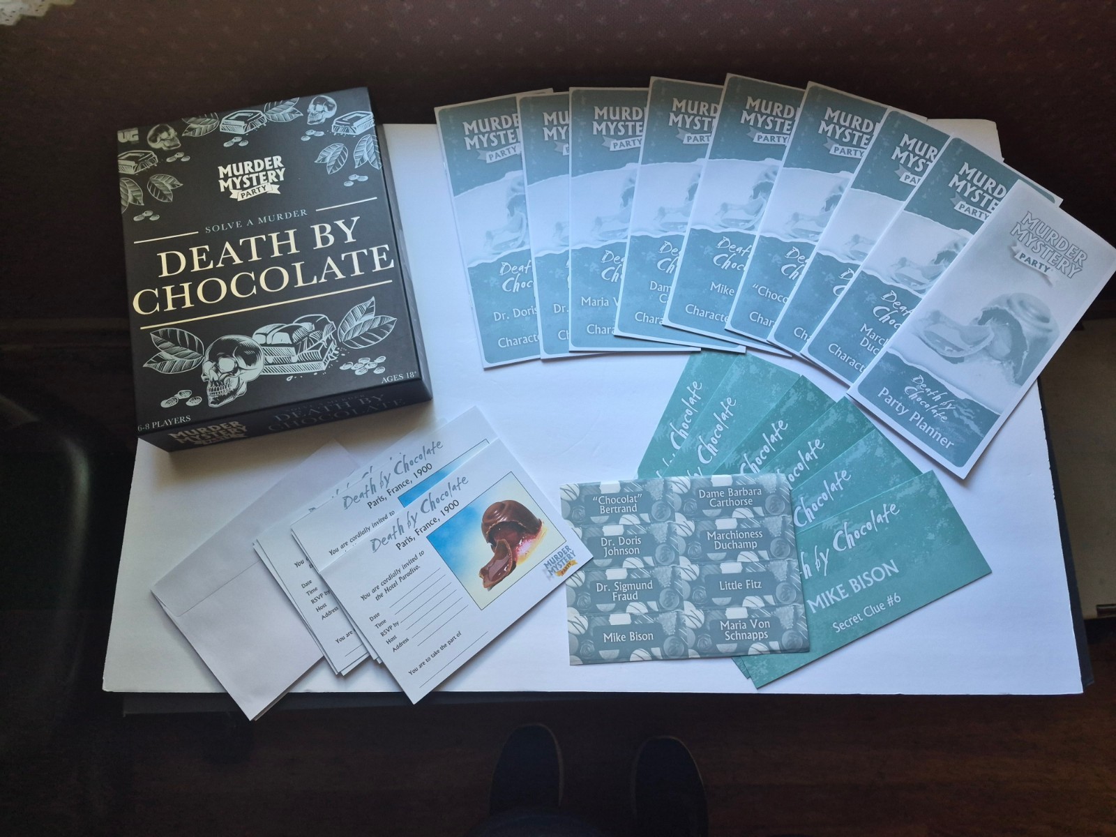 Murder Mystery Game Dinner Party Board Death By Chocolate 6 – 8 University Games