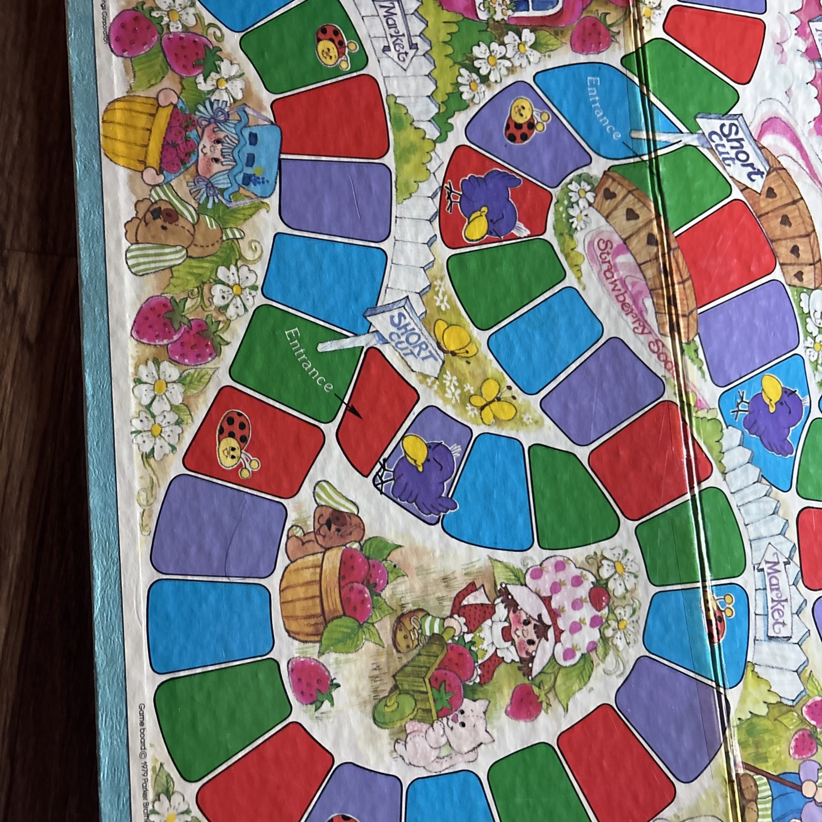 🍓 1979 Strawberry Shortcake “Berries to Market” Game Board Only Vintage Kenner