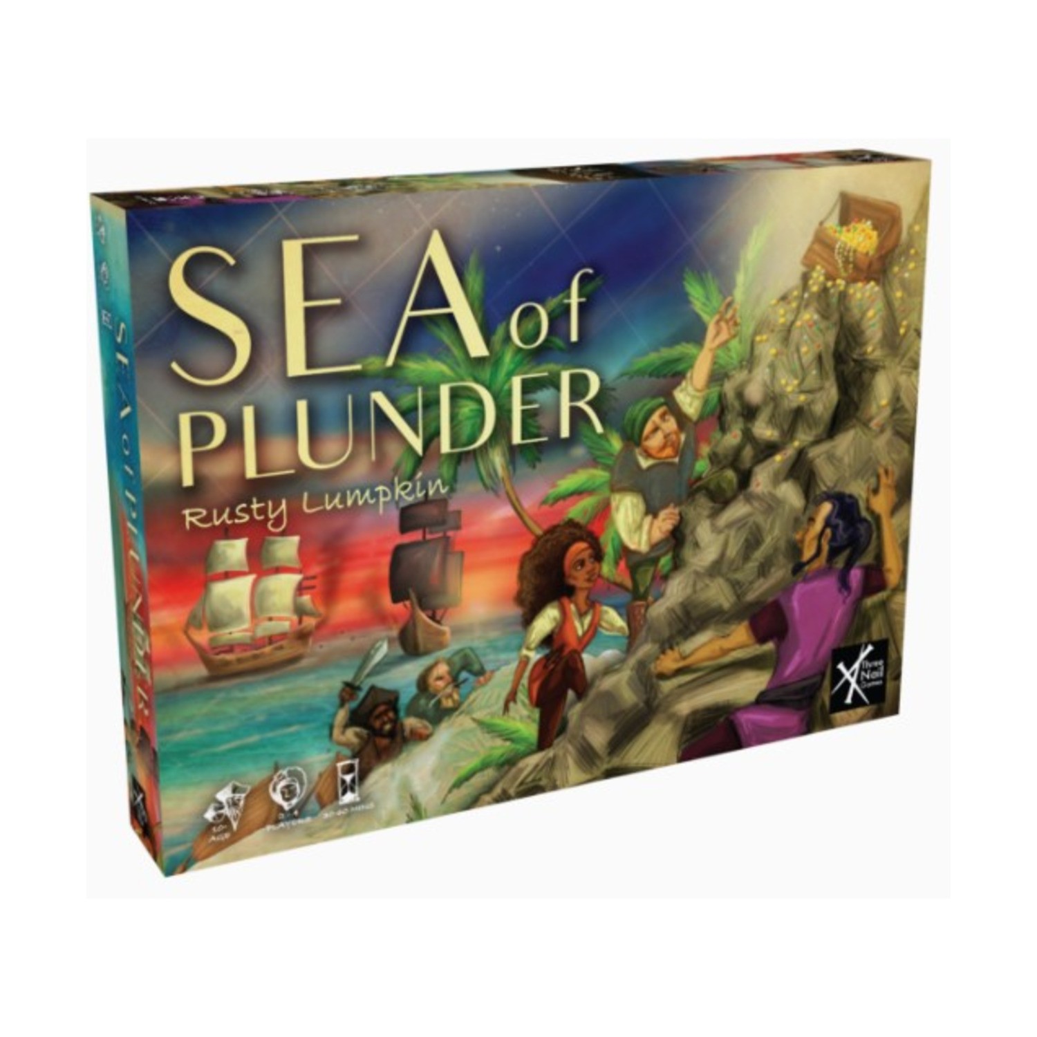 Three Nail Games Board Game Sea of Plunder Box NM