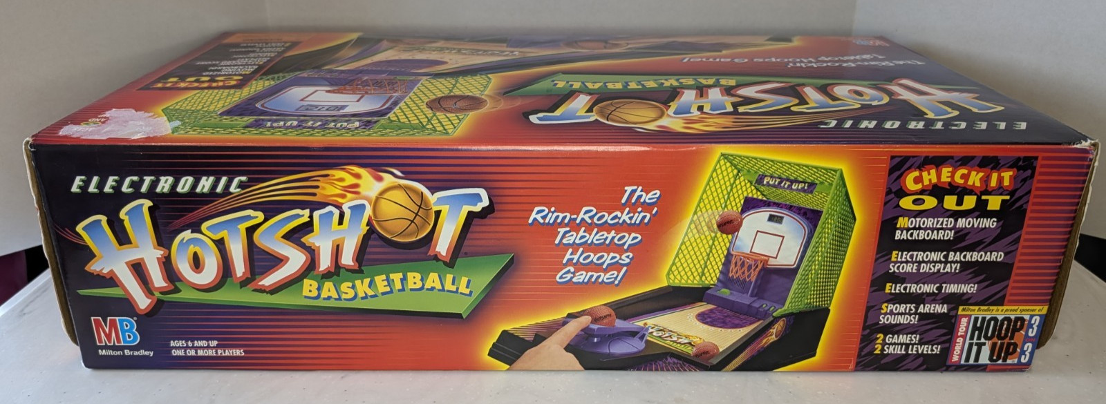 Vintage 1997 Hot Shot Basketball Game Milton Bradley W/Box Complete