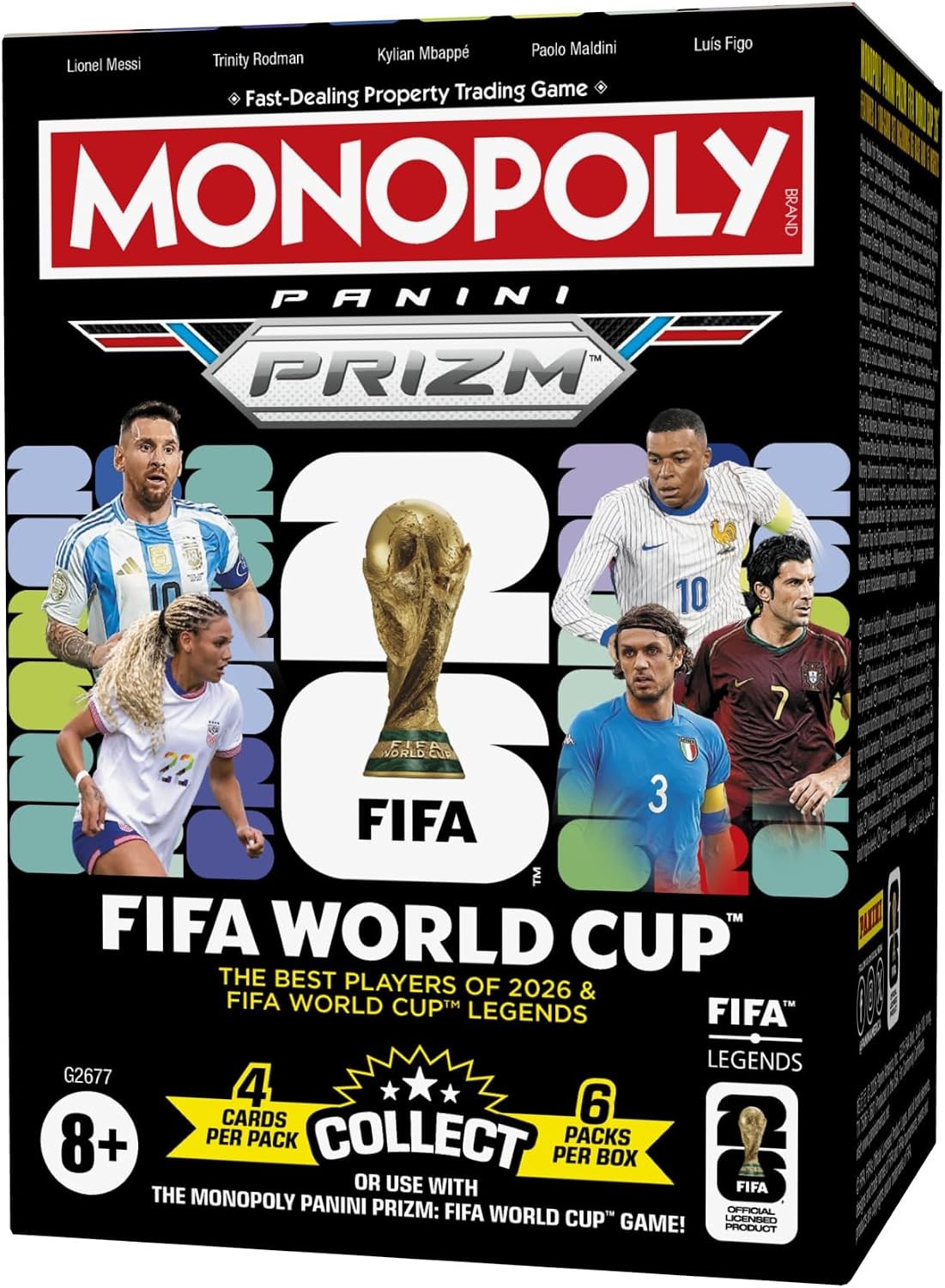 Monopoly Panini Prizm: FIFA World Cup Trading Cards Booster Box for Soccer Fans