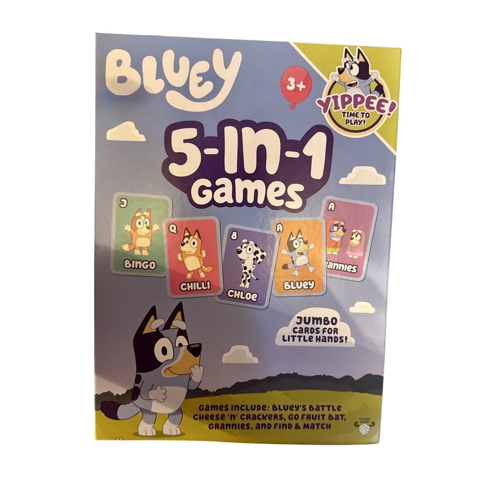 New Bluey 5-In-1 Game for Kids Toddlers Game Set Toy 53 Jumbo Cards Age 3+ Bingo