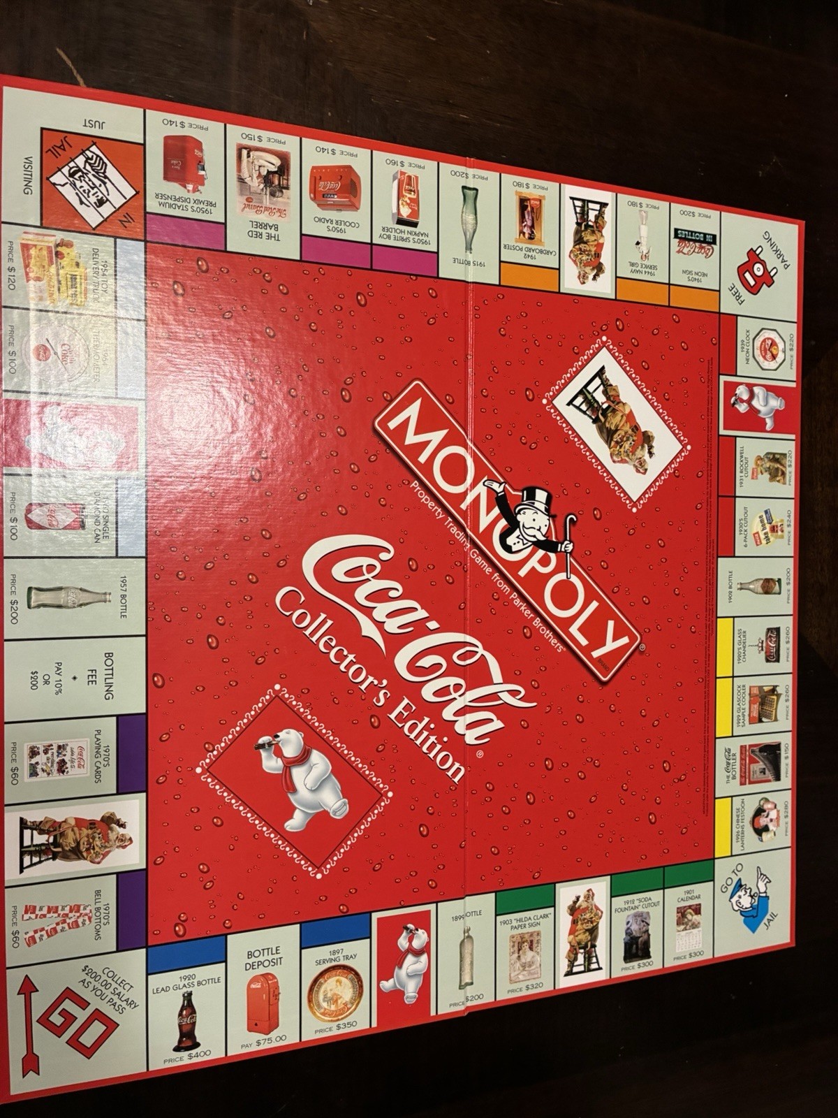1999 Monopoly Coca-Cola Collector’s Edition Complete Board Game Parker Bros