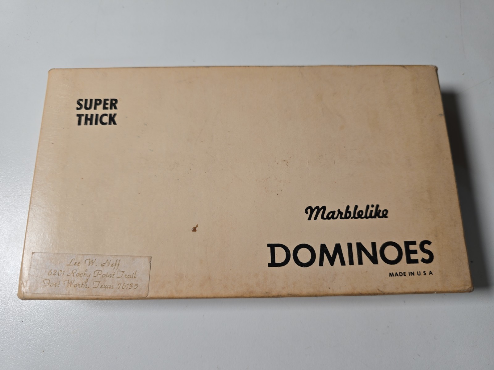 Vintage Super Thick Marblelike Dominoes Celebrate Texas 150 Years