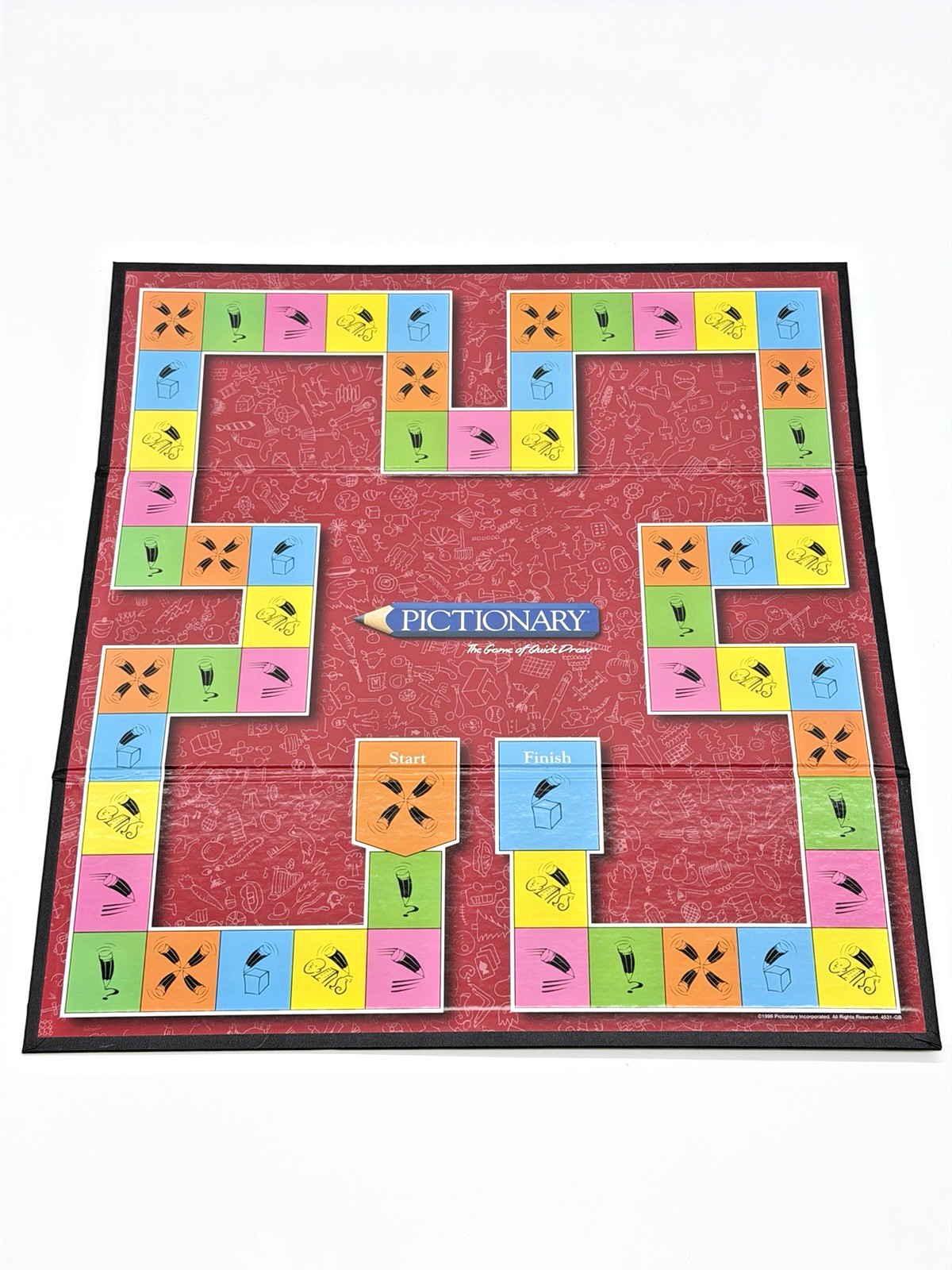 Pictionary 15th Anniversary Edition Board Game 2000 Complete w/ Challenge Die
