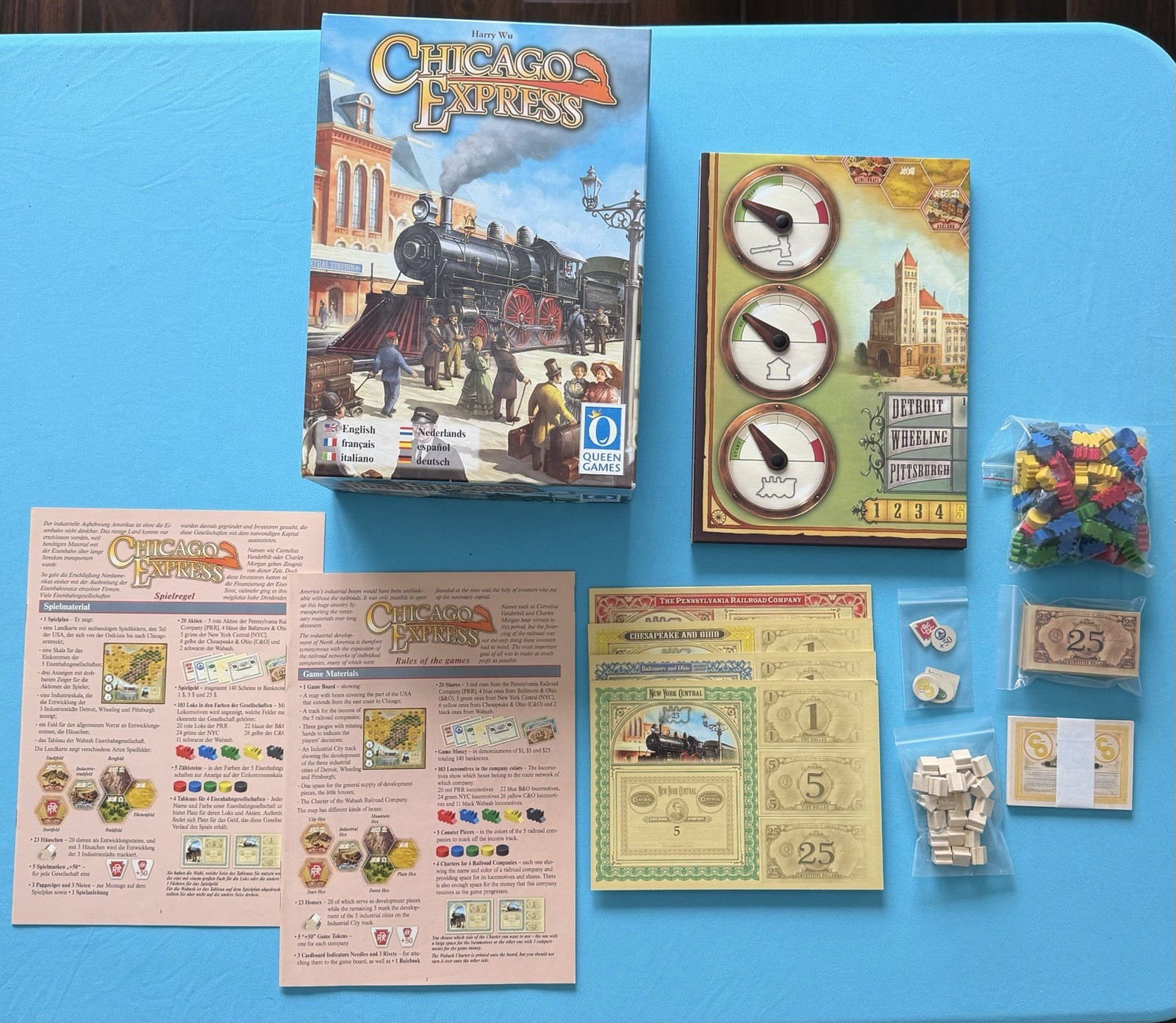 Chicago Express Board Game by Henry Wu Queen Games 2008, 100% Complete