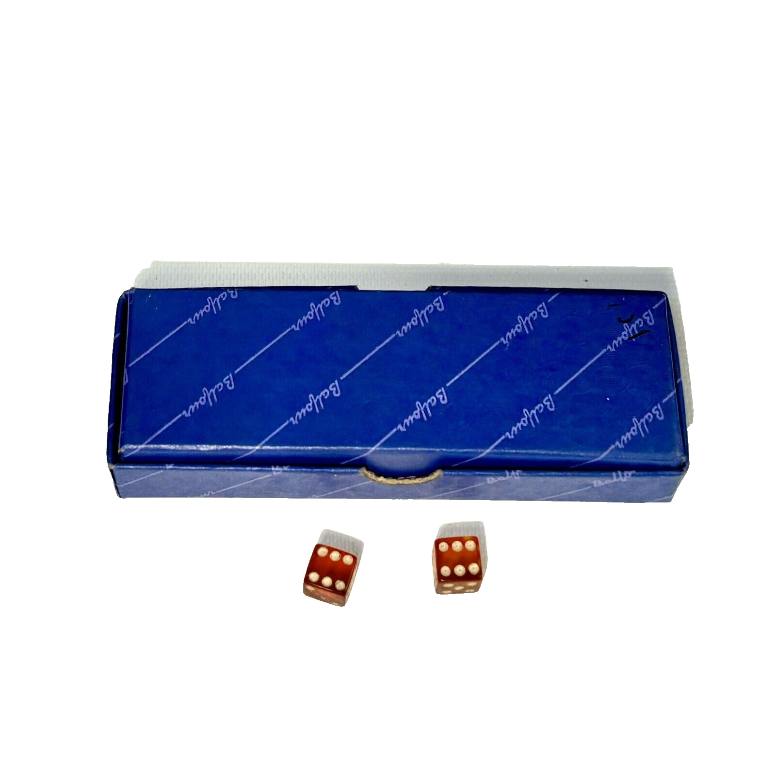 Resin Dice Patriotic Box USA Shield Red White and Blue Tiny Games Set of Two