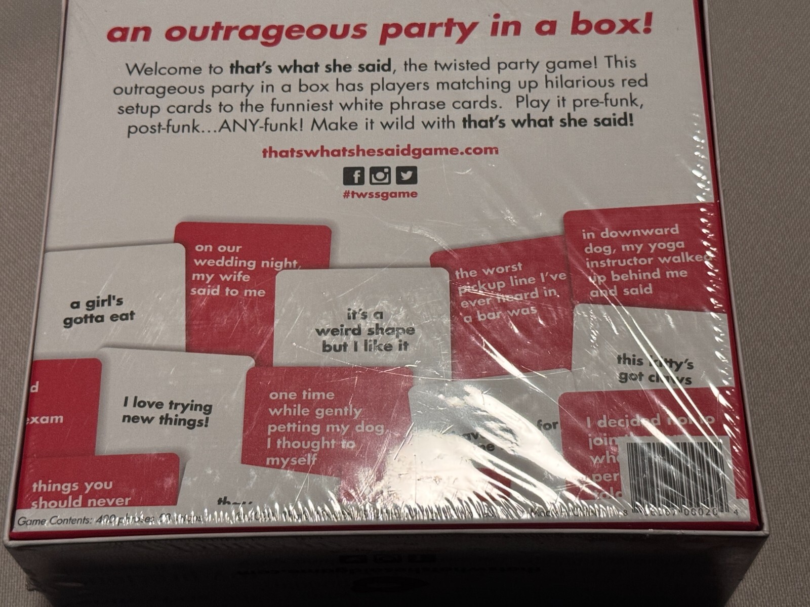 That’s What She Said Game – The Twisted Party Game New Ages 17+