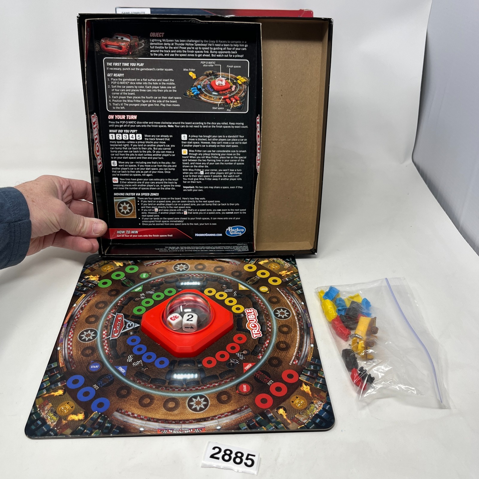 Disney Pixar Cars 3 Trouble Board Game – Hasbro Gaming 2016 Pop-O-Matic