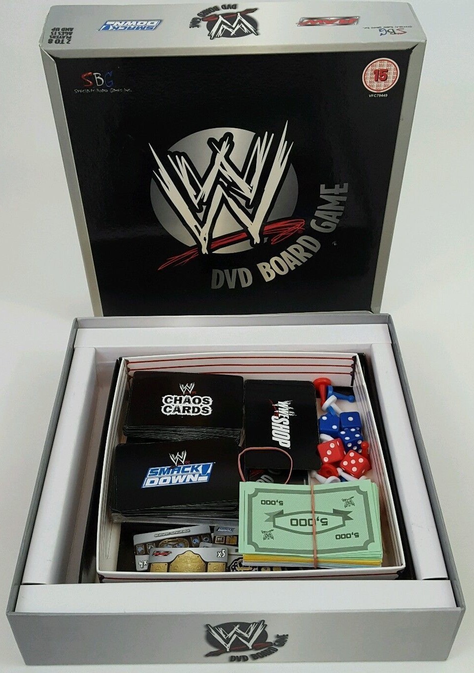 WW World Wrestling DVD Board Game ~ Smack Down ~ WWE Raw Entertainment ~Complete