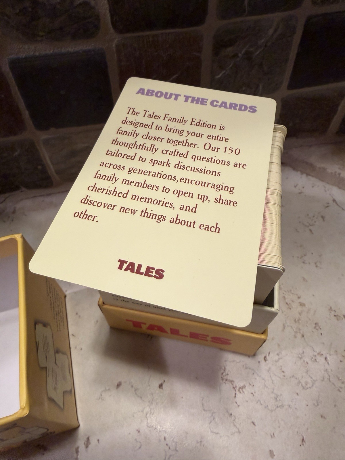 TALES Family Edition Card Game 150 Conversation Cards Fun Game Night All Ages