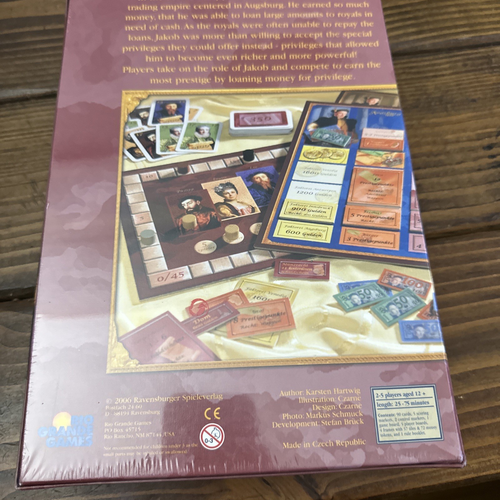New AUGSBURG 1520 BOARD GAME rio grande alea English 2-5p 2006 BRAND NEW SEALED