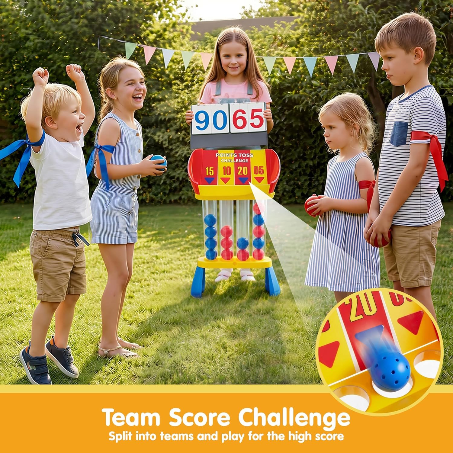 4-In-A-Row Floor Giant Game – Toss & Score Game for Kids 3+, Indoor & Outdoor Ya