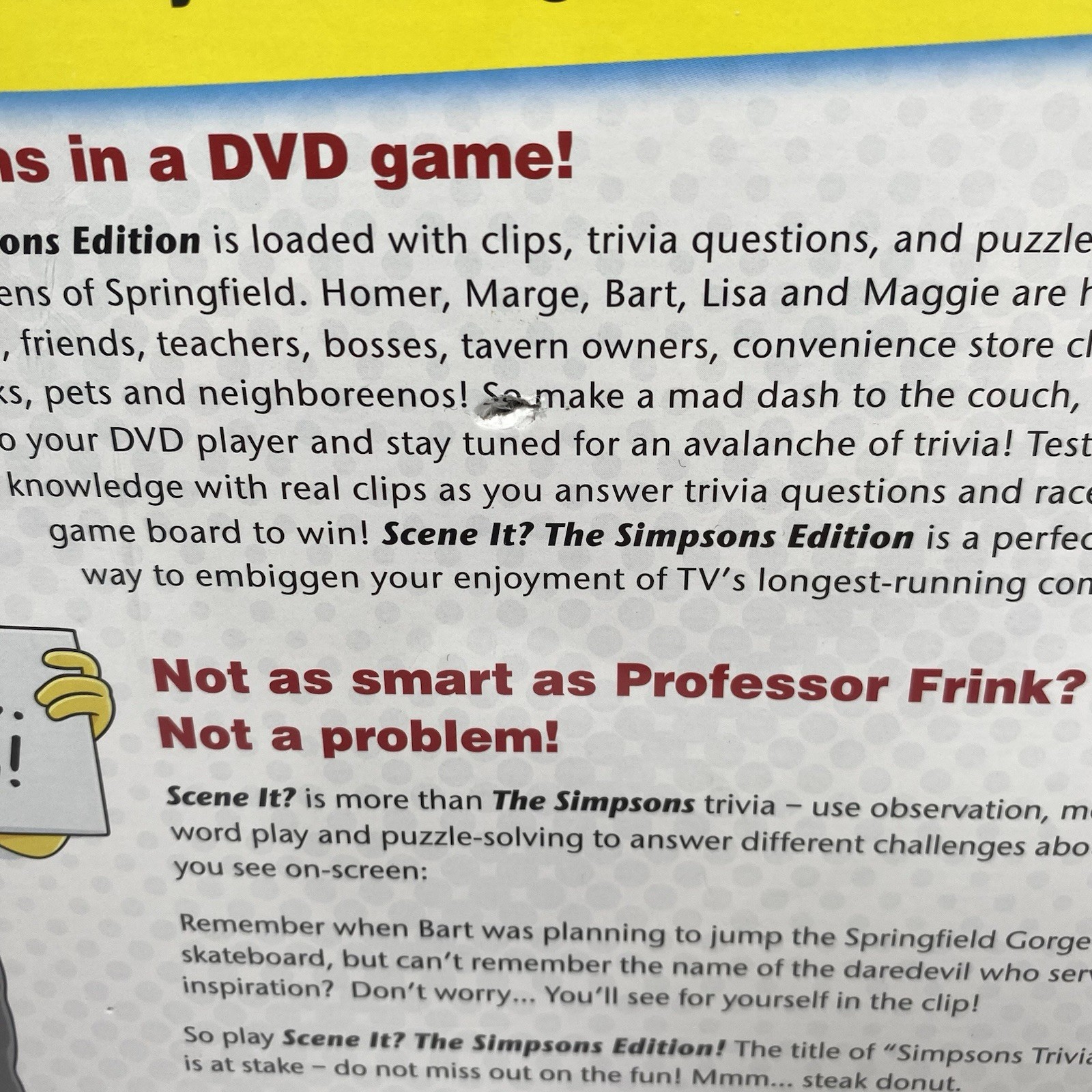 New Simpsons Scene It DVD Trivia Board Game Mattel NIB Sealed